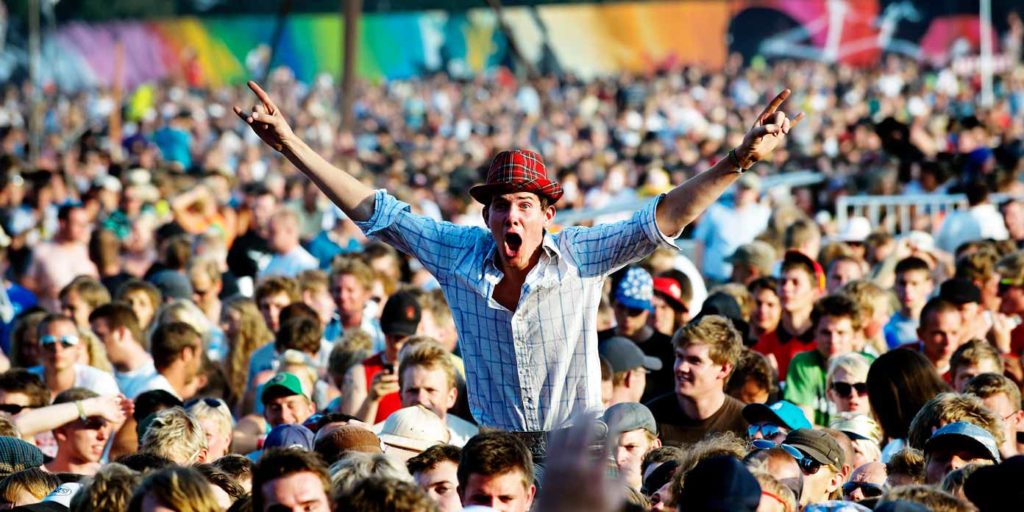 Publikum til Roskilde Festival (foto: Jens Dige / Rockfoto)